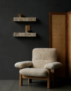 Etagère murale en marbre kunis breccia 60 x 10 cm Plinth - Audo