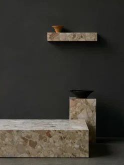 Etagère murale en marbre kunis breccia 60 x 10 cm Plinth - Audo