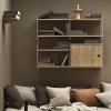 Etagère murale modulable en chêne et acier blanc 120 x 100 x 30 cm Combinaison R - String furniture