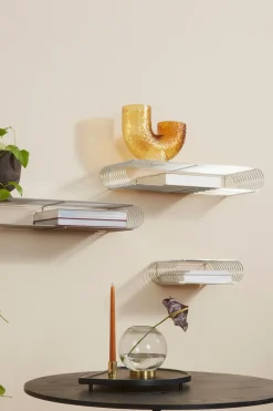 Etagère murale ovale en acier chromé 40,4cm Curva - AYTM