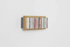 Etagère murale range CD en bois de chêne naturel B-cd 1 - Das kleine b