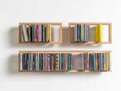 Etagère murale range CD en bois de chêne naturel B-cd 1 - Das kleine b