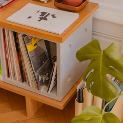 Etagère plaquée chêne pour rangement 229,5cm Dice 2295 - Lyon Béton