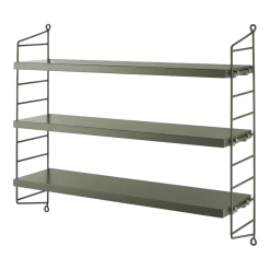 Etagères en acier olive String Pocket - String furniture
