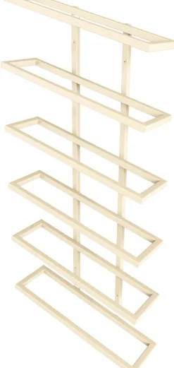 Etagère à vin en acier beige cashew 62x27x9,5cm Vinia - Metallbude