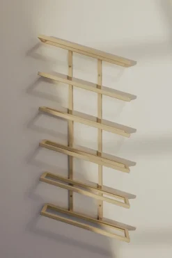 Etagère à vin en acier beige cashew 62x27x9,5cm Vinia - Metallbude