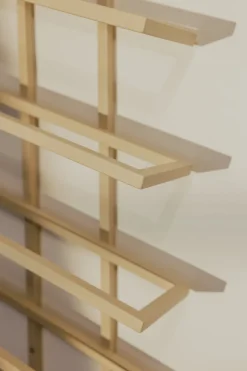 Etagère à vin en acier beige cashew 62x27x9,5cm Vinia - Metallbude