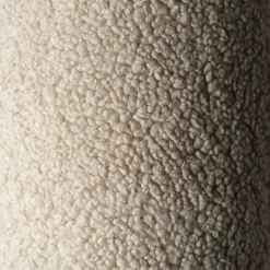 Fauteuil arrondit en sherpa bouclé biscuit 80x65x55 Moon chair - Wigiwama