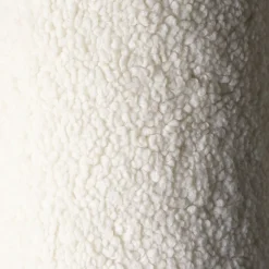 Fauteuil arrondit en sherpa bouclé blanc 80x65x55 Moon chair - Wigiwama