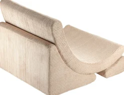 Fauteuil arrondit en velours côtelé brown sugar 80x65x55 Moon chair - Wigiwama