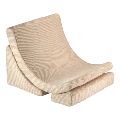 Fauteuil arrondit en velours côtelé brown sugar 80x65x55 Moon chair - Wigiwama