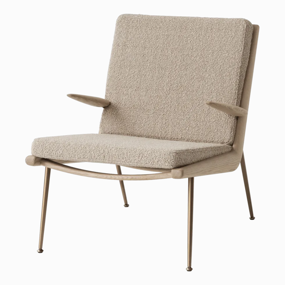 Fauteuil avec accoudoirs en chêne Karakorum 003 HM2 Boomerang - &tradition
