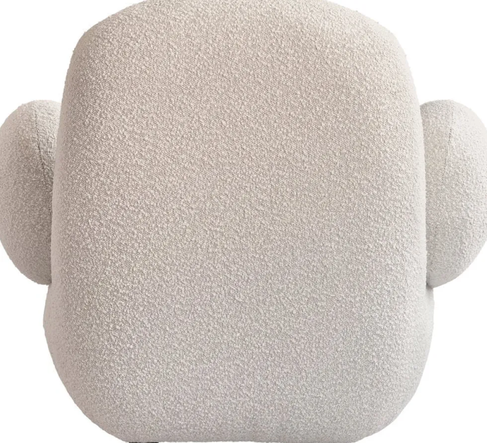 Fauteuil avec accoudoirs en tissu bouclé blanc cassé Toe - 101 COPENHAGEN