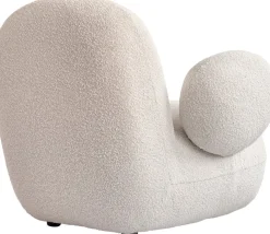 Fauteuil avec accoudoirs en tissu bouclé blanc cassé Toe - 101 COPENHAGEN