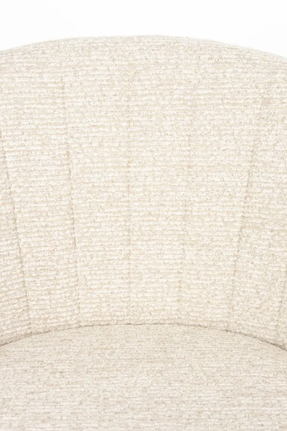 Fauteuil avec accoudoirs en tissu et métal beige Georgia - Dutchbone