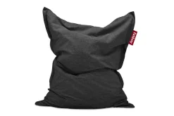 Fauteuil à bascule extérieur en métal noir avec coussin gris orage Rock 'n Roll Combi - Fatboy