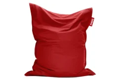 Fauteuil à bascule extérieur en métal noir avec coussin rouge Rock 'n Roll Combi - Fatboy