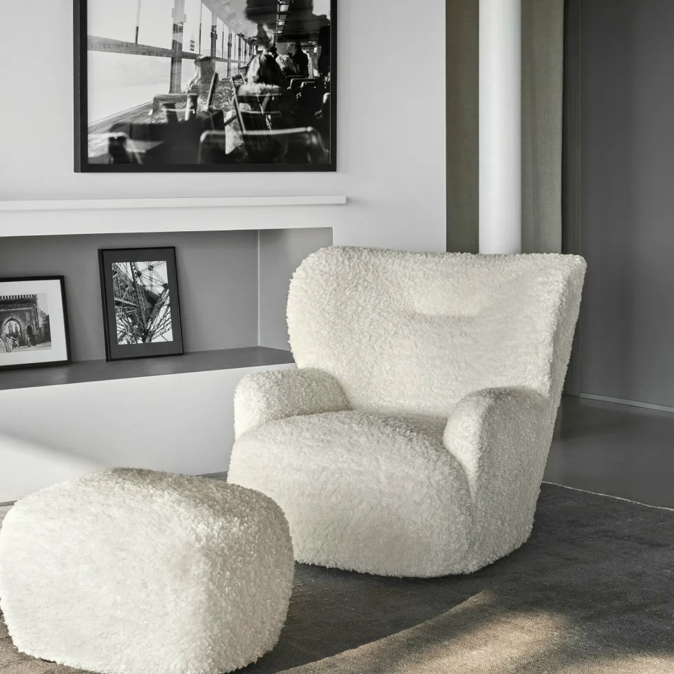 Fauteuil blanc Bear Loll 09 - Gervasoni