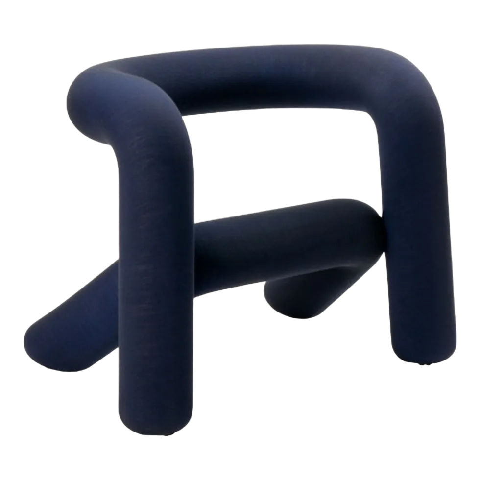 Fauteuil bleu foncé 65cm Extra bold - Moustache