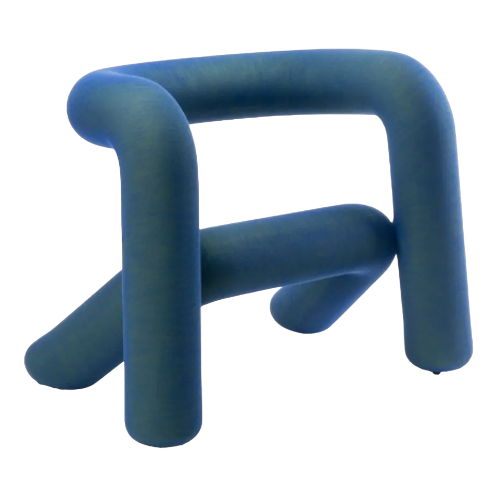 Fauteuil bleu-vert 65cm Extra bold - Moustache
