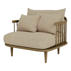 Fauteuil chêne huilé fumé Fly SC1 - &tradition