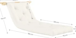 Fauteuil convertible en coton et lin 75x200cm Hooked - Karup Design