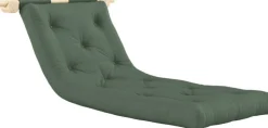 Fauteuil convertible en coton vert olive 75x200cm Hooked - Karup Design