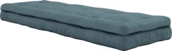 Fauteuil convertible en lit de jour en coton bleu pétrole 95x70x60cm Buckle-up - Karup Design