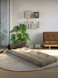Fauteuil convertible gris foncé avec coussin gris foncé 70x120x40cm Wrap - Karup Design