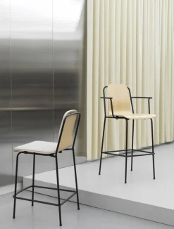 Fauteuil de bar en acier noir 75 cm Studio Oak - Normann Copenhagen