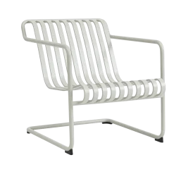 Fauteuil de jardin avec accoudoirs en acier gris Palissade - HAY
