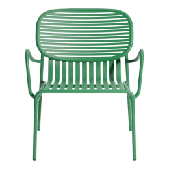 Fauteuil de jardin avec accoudoirs en aluminium vert menthe Week end - Petite friture