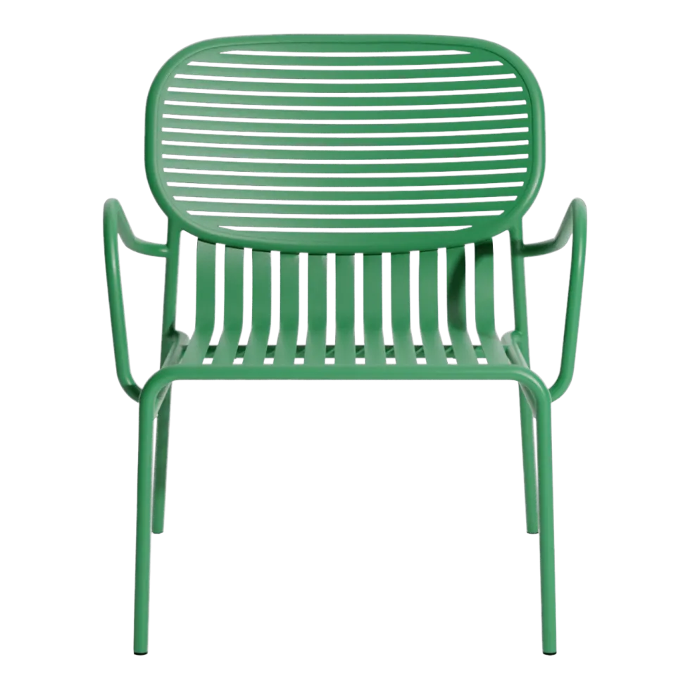 Fauteuil de jardin avec accoudoirs en aluminium vert menthe Week end - Petite friture