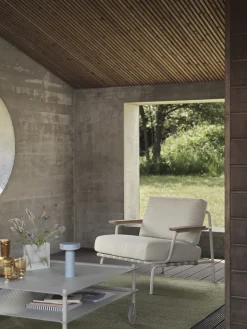 Fauteuil de jardin en acier et tissu gris 73x86,5cm - Muuto