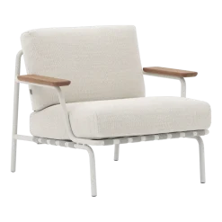 Fauteuil de jardin en acier et tissu gris 73x86,5cm - Muuto