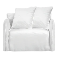 Fauteuil de jardin en tissu blanc Ghost Out 09 - Gervasoni