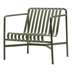 Fauteuil de jardin lounge en métal olive Palissade - HAY