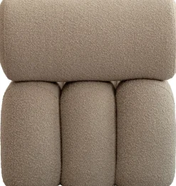 Fauteuil design en tissu bouclé beige Foku - 101 COPENHAGEN