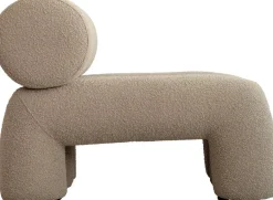 Fauteuil design en tissu bouclé beige Foku - 101 COPENHAGEN