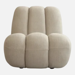 Fauteuil design en tissu lin beige Toe - 101 COPENHAGEN
