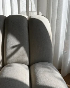 Fauteuil design en tissu lin beige Toe - 101 COPENHAGEN