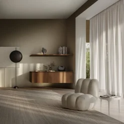 Fauteuil design en tissu lin beige Toe - 101 COPENHAGEN