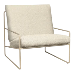 Fauteuil d'extérieur en acier et tissu beige 85x79cm Desert 1 - Ferm living