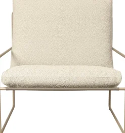 Fauteuil d'extérieur en acier et tissu beige 85x79cm Desert 1 - Ferm living