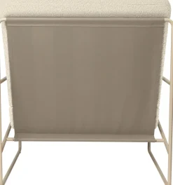 Fauteuil d'extérieur en acier et tissu beige 85x79cm Desert 1 - Ferm living