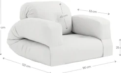 Fauteuil d'extérieur en acrylique beige 122x90x70cm Hippo - Karup Design