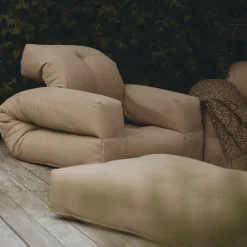 Fauteuil d'extérieur en acrylique beige 122x90x70cm Hippo - Karup Design