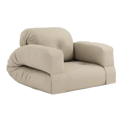 Fauteuil d'extérieur en acrylique beige 122x90x70cm Hippo - Karup Design