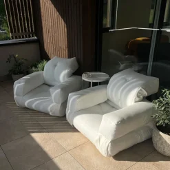 Fauteuil d'extérieur en acrylique blanc 122x90x70cm Hippo - Karup Design