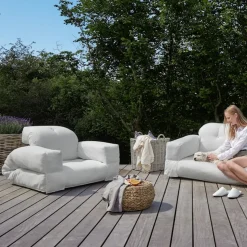 Fauteuil d'extérieur en acrylique blanc 122x90x70cm Hippo - Karup Design